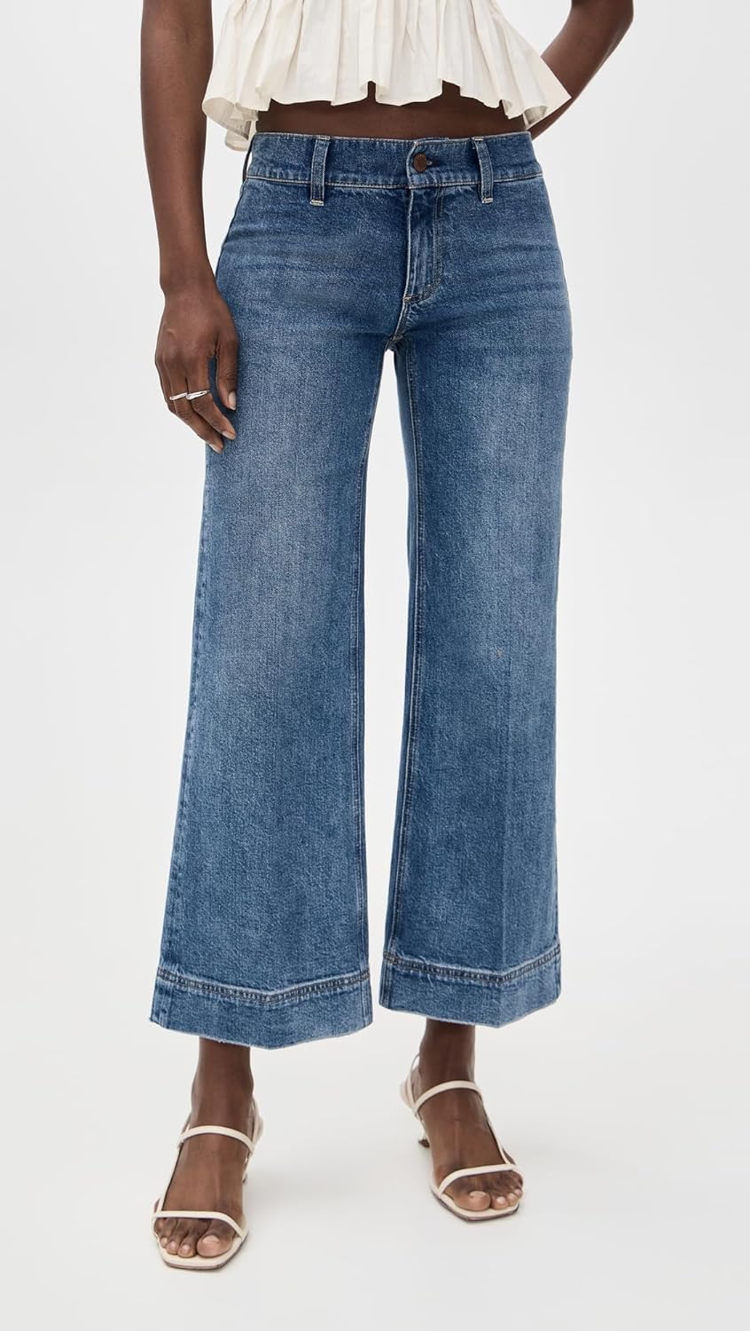 alice + olivia Women's Slay Clean Wide Leg Ankle Jeans - Image 2