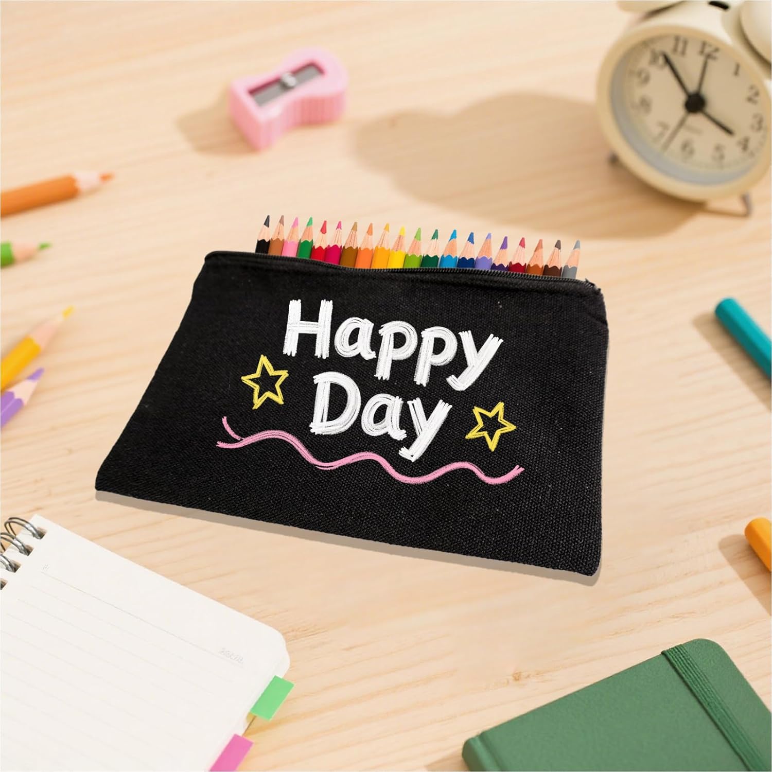 84 Pcs Canvas Zipper Makeup Bags with Zipper Black Bulk Pencil Pouches Blank DIY Craft Canvas Cosmetic Bag Pouch for Makeup Toiletry Stationary Storage Travel