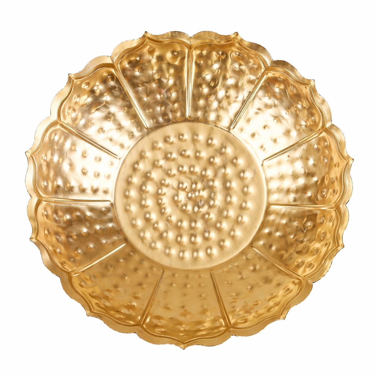 12 Inch Metal Urli Bowl for Floating Flowers & Tea Light Candles – Brass Golden Finish for Home Décor, Diwali Decoration, Pooja & Table Centerpiece (Iron, 1 Pc)-image-10