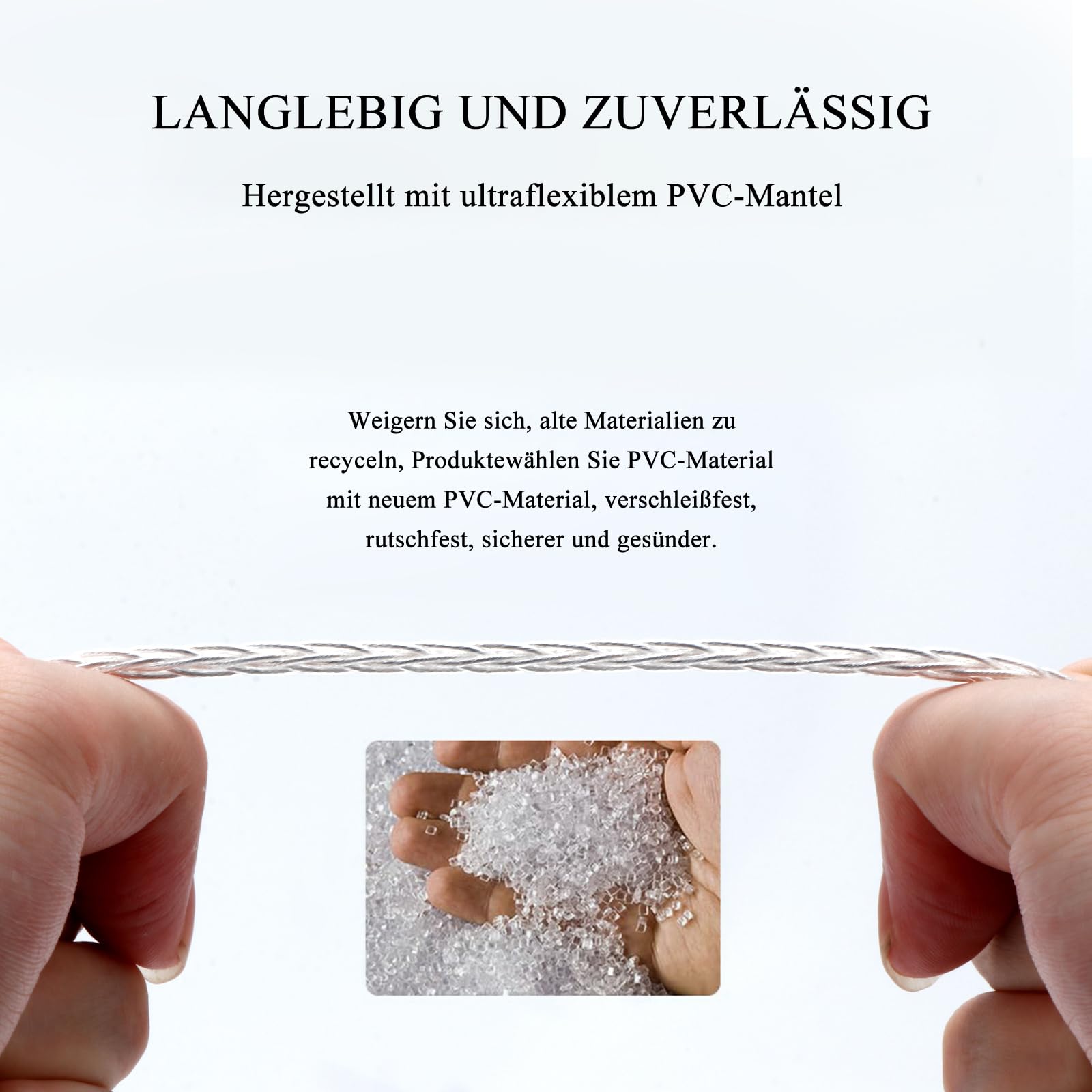 Monosaudio Câble de mise à niveau pour casque HiFi haut de gamme - 4,4 mm mâle vers double 3,5 mm - Isolation PTFE - Câble de rechange de 1,5 m avec 16 fils OCC - Conducteur en cuivre OCC - Pour HE4XX