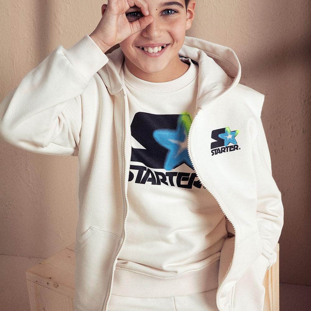STARTER, Felpa Girocollo Crema, Unisex