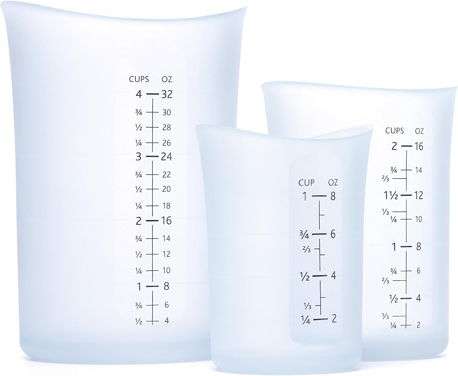 iSi Set of 3 Flexible Measuring Cups - 1, 2 and 4C. Capacity. Highly Ranked and Recommended