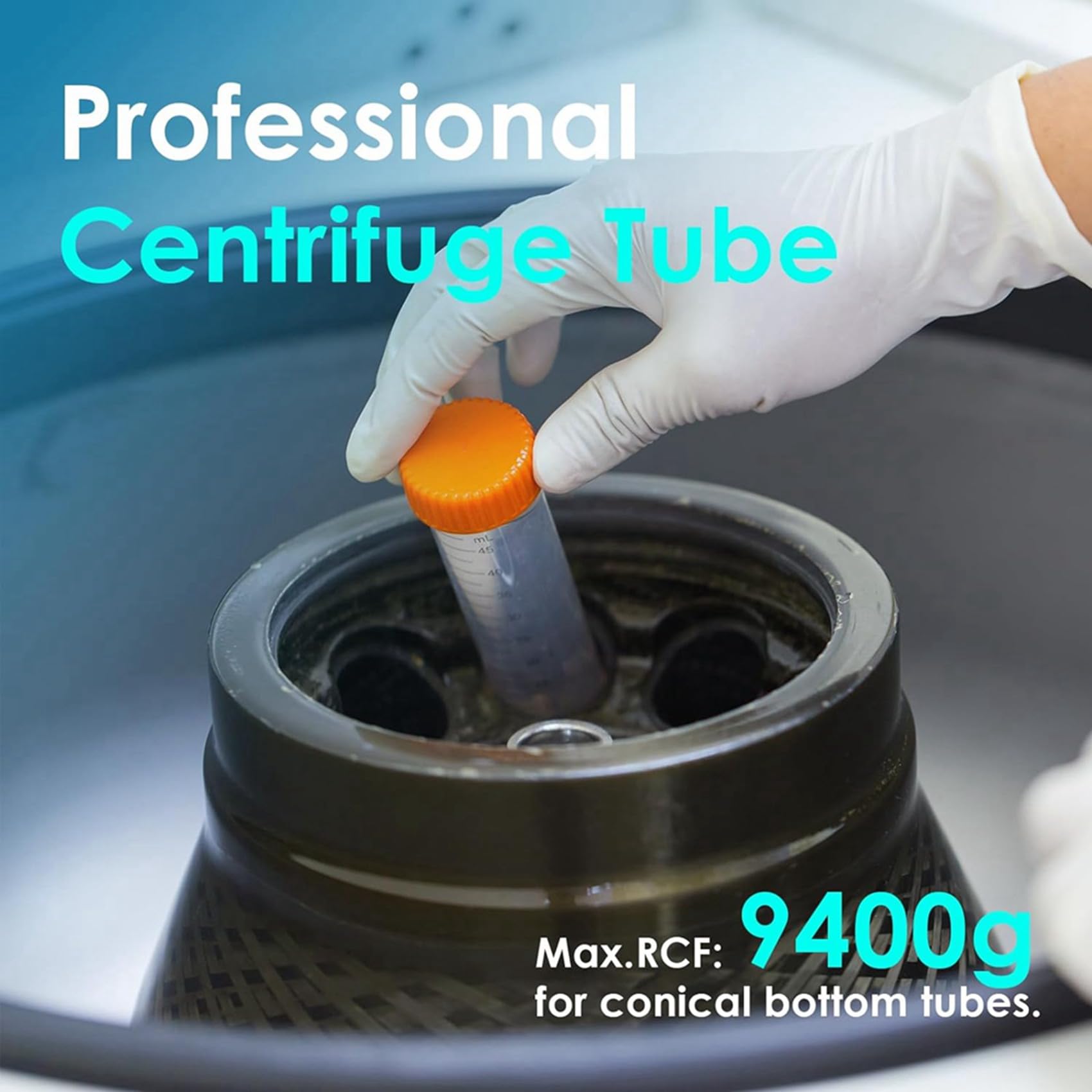 Tubos de Centrífuga Cónicos de 50 Ml, 125 Tubos de Ensayo de Polipropileno, Tapones de Rosca una Prueba de Fugas, Recipiente de Plástico con Graduado