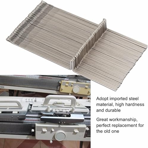 Miniatura 5 de Mollytek 50 agujas para máquina de tejer para KH-868 860 871 881 940 970 Agujas de tejer de acero inoxidable para máquina de tejer Agujas de