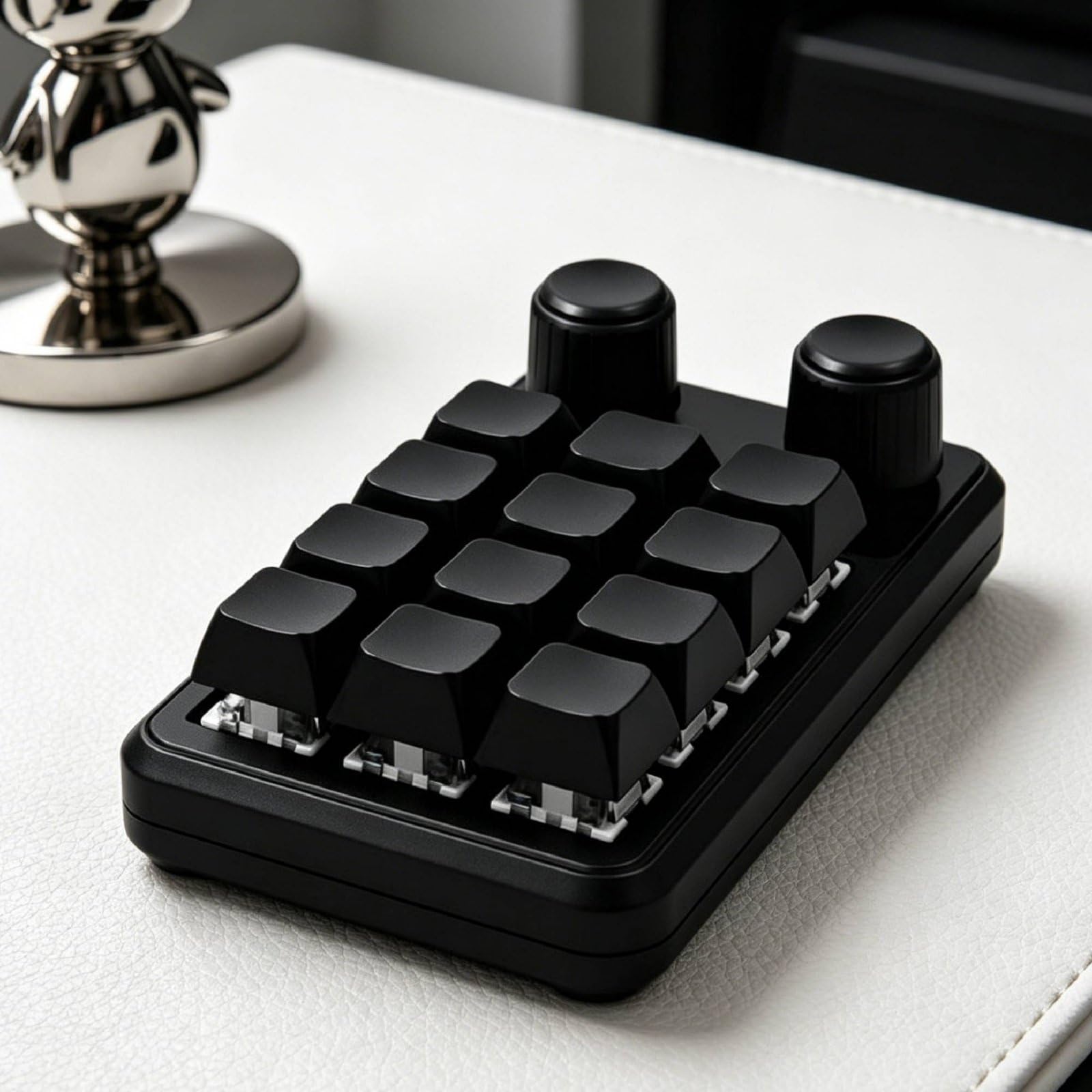 Usb Mini Keyboard Tastierino di Scorciatoie Keypad Meccanico con 12 Rgb a Più Modalità Pcb Intercambiabile Cavo Usb 15m in Adatto per Editing Ufficio