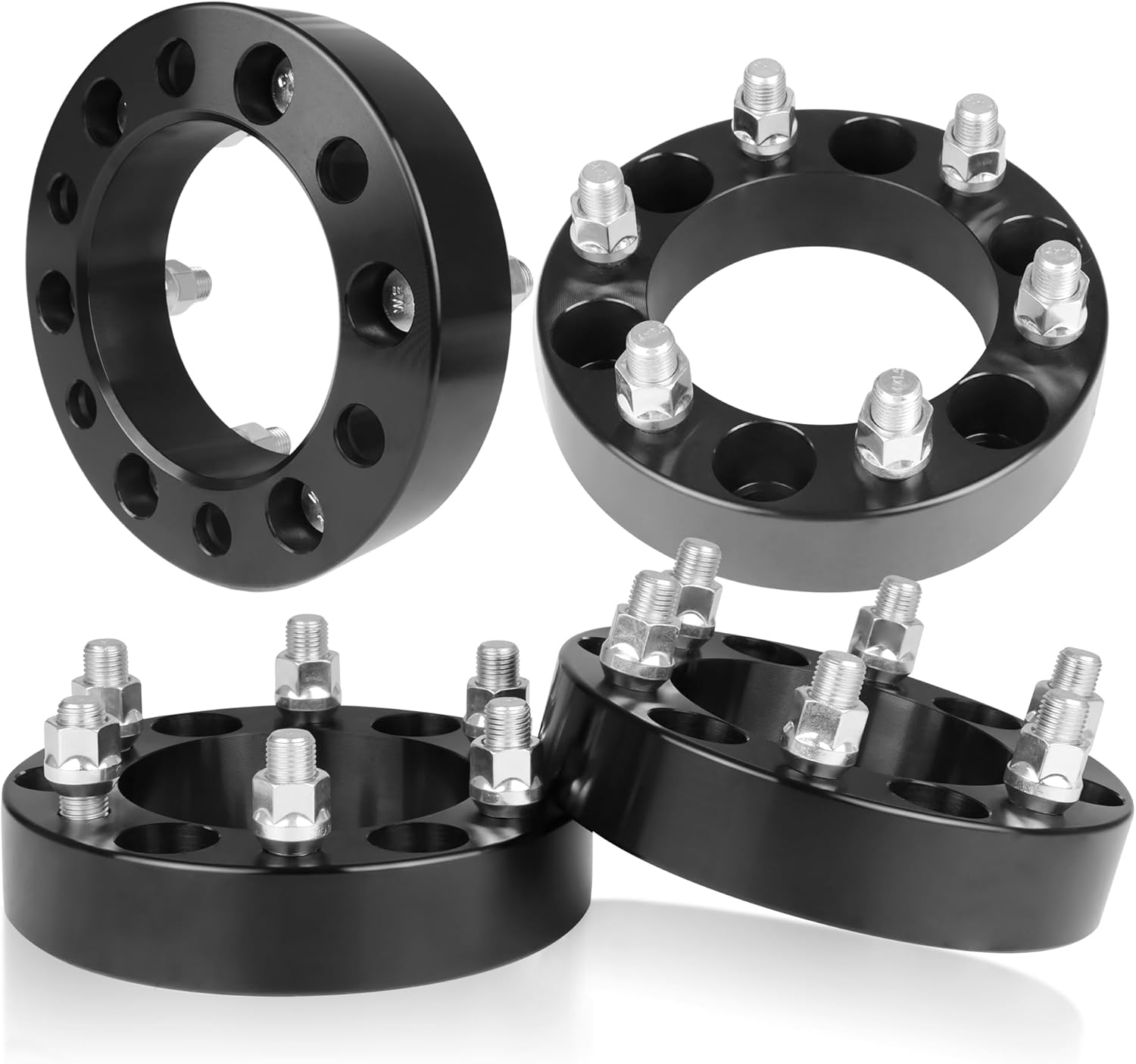 2 Inch 6x5.5 Wheel Spacers to 6x139.7mm Lugcentric Wheel Adapters Spacers with 6 Lug 108mm Hub Bore M14x1.5 Studs Compatible for Escalade Silverado Sierra 1992-2024 (Set of 4)