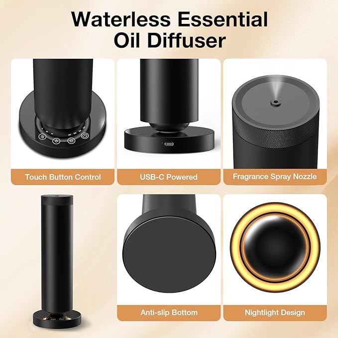 Difusor de Aromas Eléctrico CHANUBITO Negro Sin Agua miniatura 5