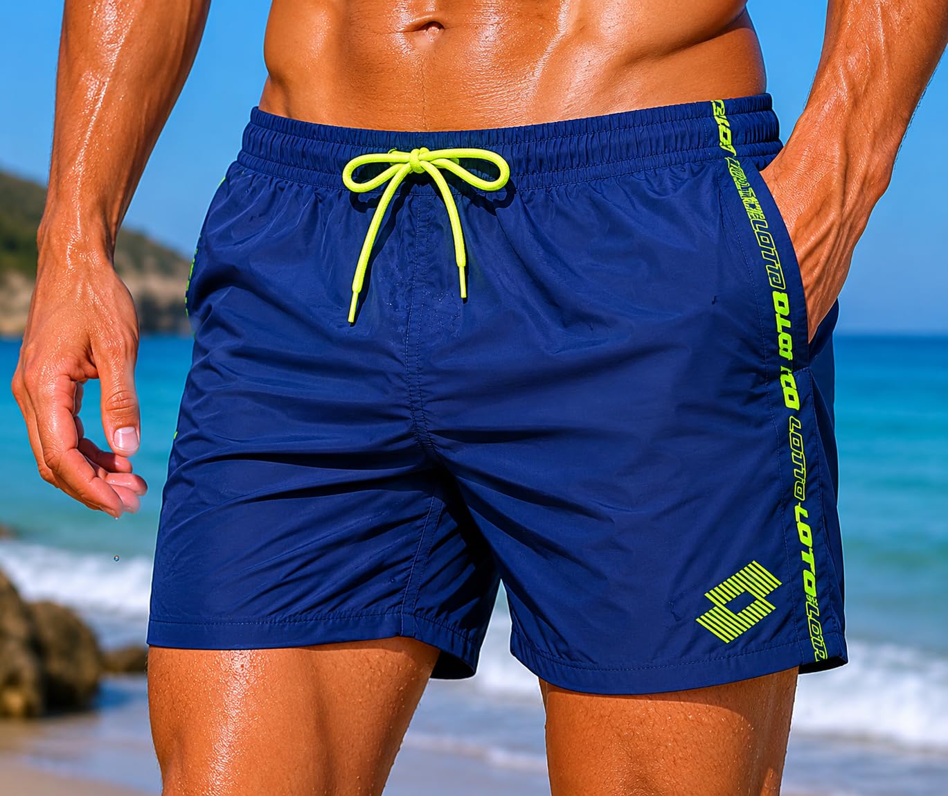 Lotto Costume Uomo Boxer Mare Pantaloncini da Bagno - T Shirt Uomo
