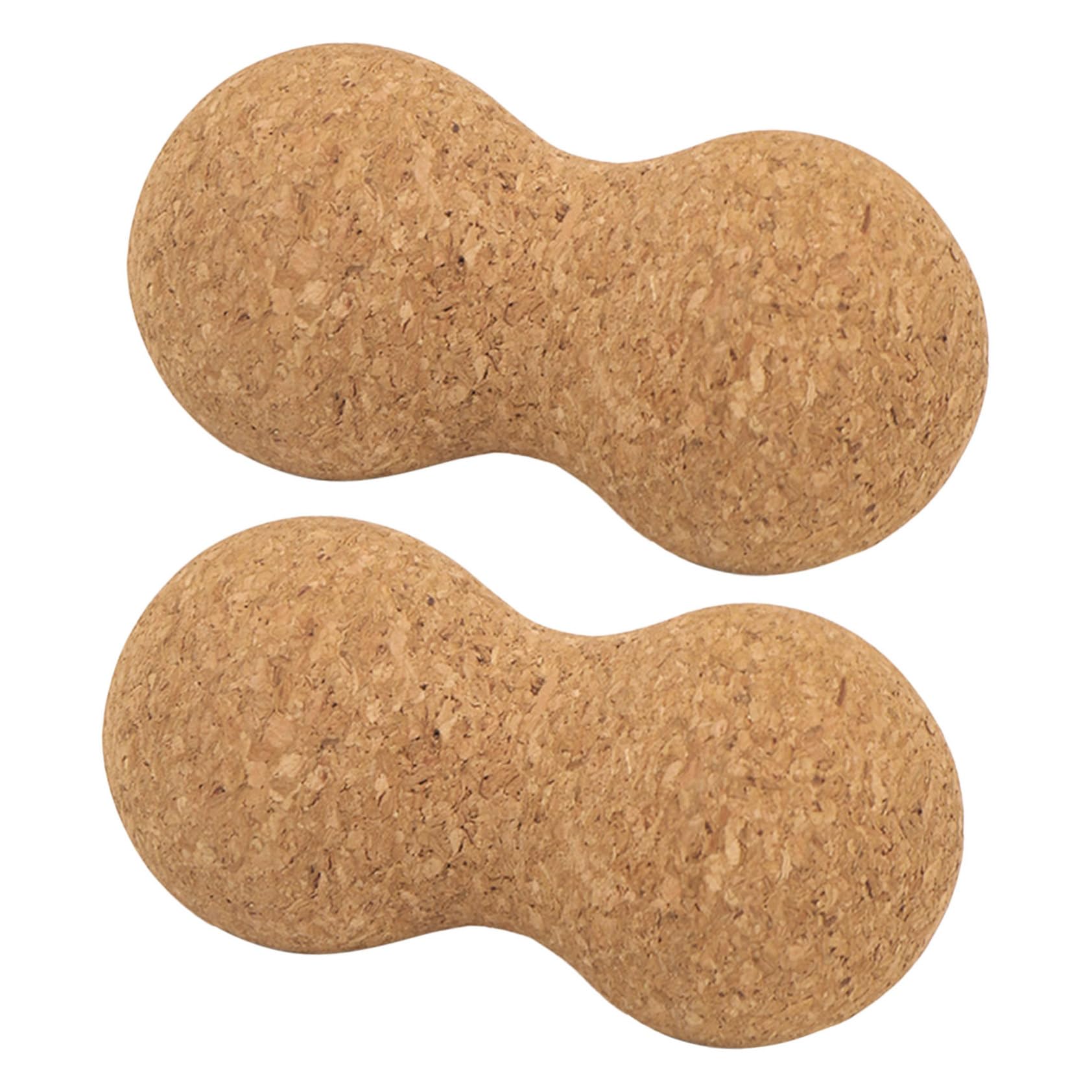 2 Piezas Bolas de Masaje de Corcho Natural para Fascia Diseño Sólido Antideslizante Herramienta Portátil para Recuperación Muscular y Terapia Profunda Espalda Cuello y Pies