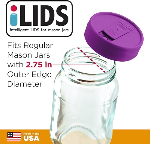 Miniatura 9 de iLIDS Tapa para bebida en Mason Jar , 2 unidades