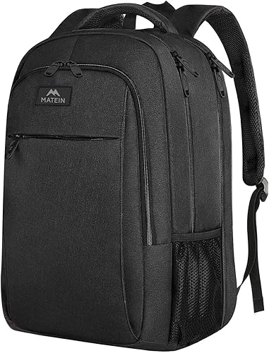 Miniatura 26 de MATEIN - Mochila de viaje para laptop, mochila empresarial antirrobo, delgada, resistente, puerto de carga USB, impermeable, para universidad o Gris