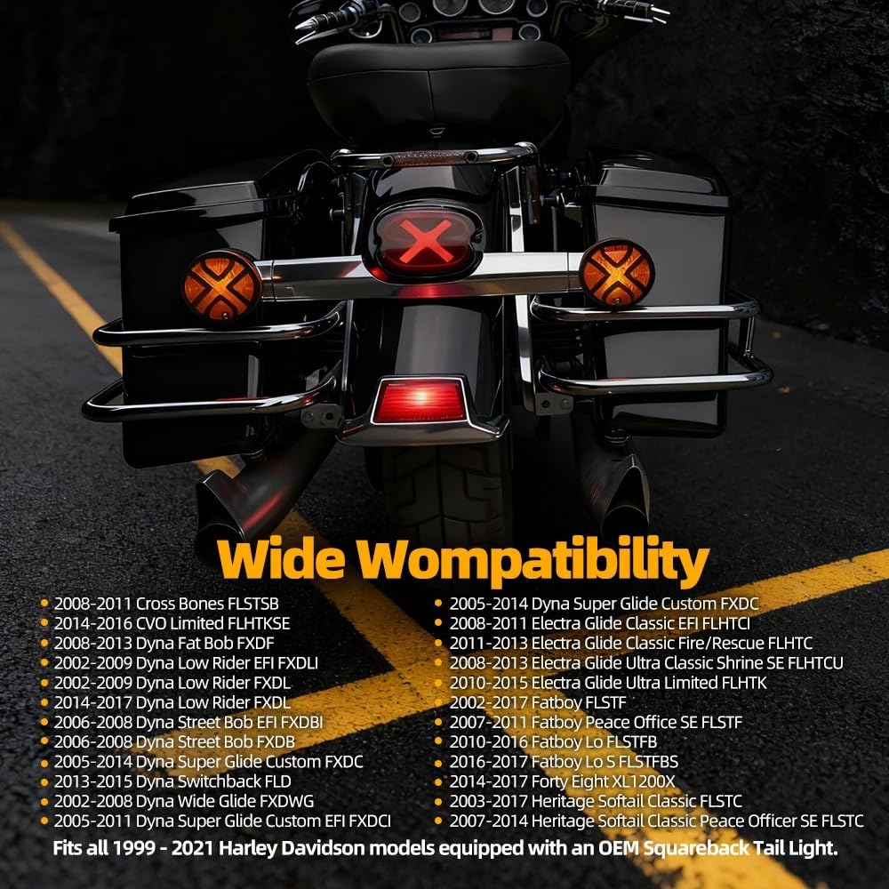 światło hamowania światło do motocykla Do 12V w stylu X | Tylne światło motocykla Jasne, odpowiednie tylne światła motocykla