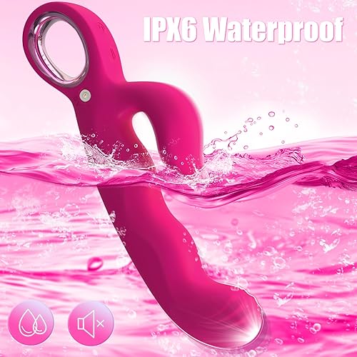 Miniatura 6 de Vibrador de empuje para adultos, juguetes sexuales 3 en 1, vibrador de punto G con dedo para mujeres, juguetes sexuales - 7 modos de empuje y 7