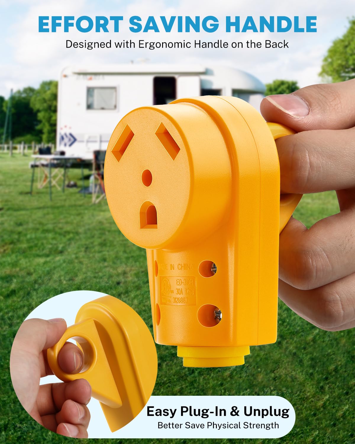 Snapklik.com : Kohree 30 Amp RV Plug Female, RV Receptacle Heavy Duty ...