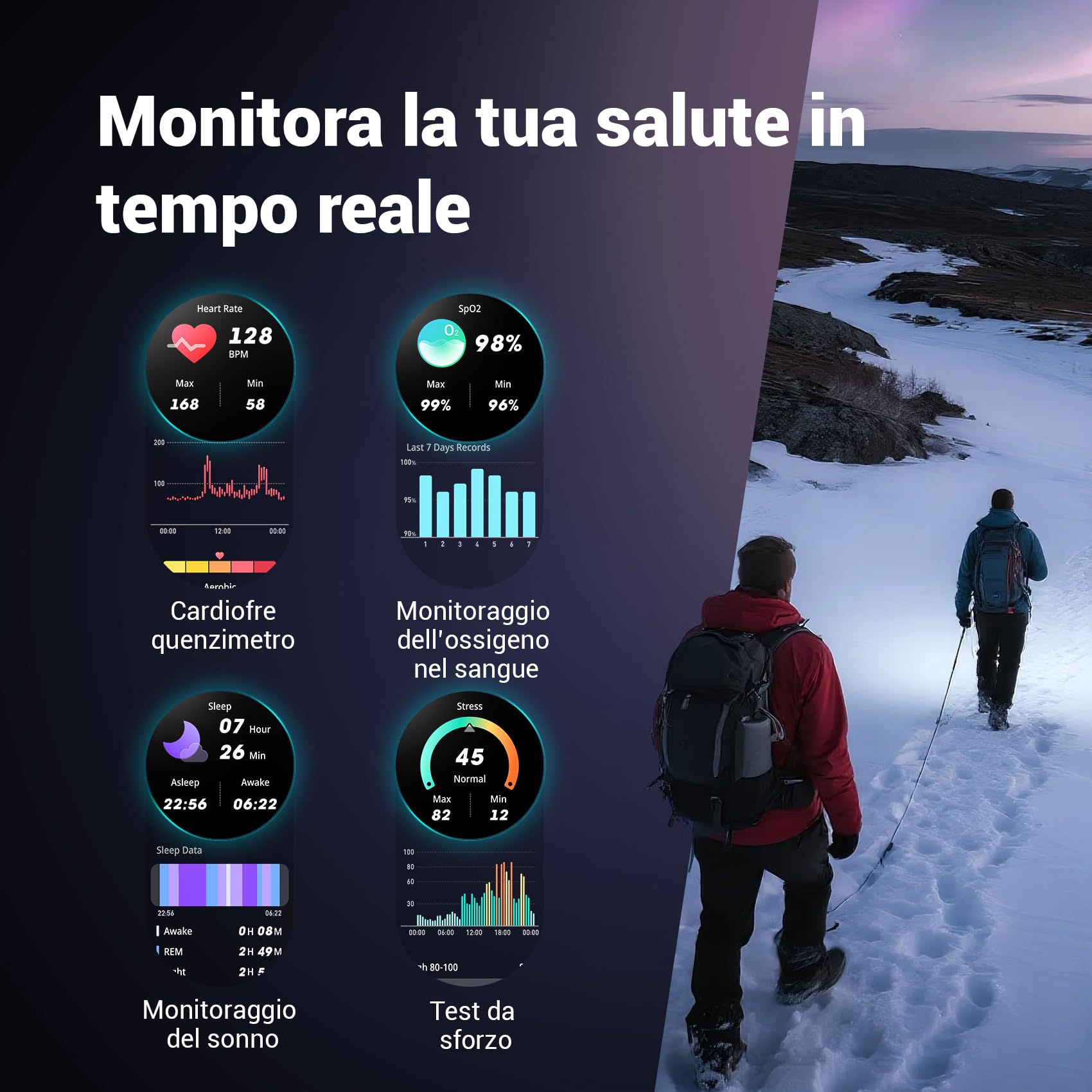 Blackview Smartwatch Uomo, Orologio Intelligente Fitness con Chiamate Bluetooth,1.45" Militari Smart Watch Tracker 100+ Modalità Sportive/Cardiofrequenzimetro/SpO2/Torcia/Bussola per Android iOS