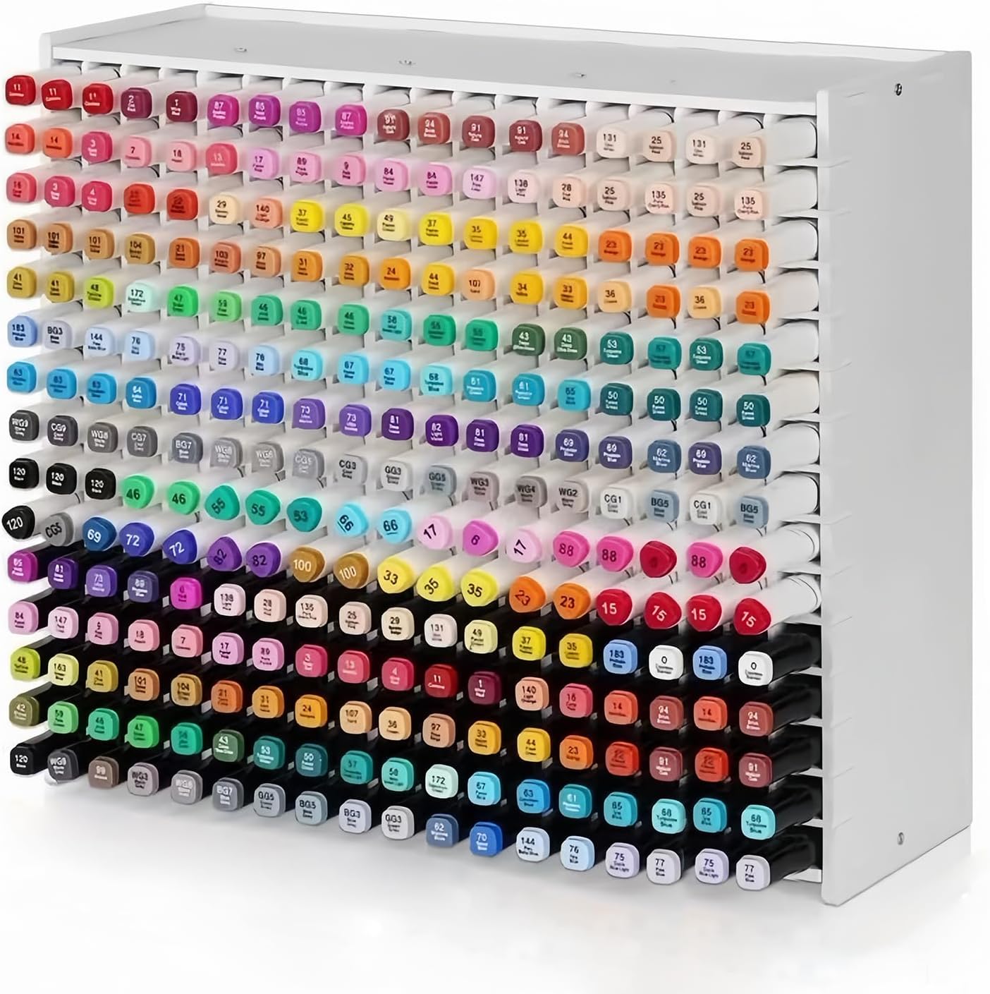 Marker Organizer，270 Slots Marker Storage Organizer, Marker Holder with Divider Art Marker Rack for Pens Colored Pencils Art Brushes Adjustable Pencil Holder for Desk Organizer