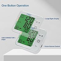 Vista 5 de Monitores de presión arterial para uso doméstico; control de volumen de voz bilingüe (inglés/español); monitor de presión arterial de brazo parlante