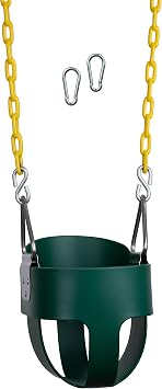 New Bounce Toddler Swing Seat - Outdoor Baby Swing, Fully Assembled with Coated Chains and Rust-Proof Stainless Steel - Your Child Will Love This Heavy Duty High Back Full Bucket Swing