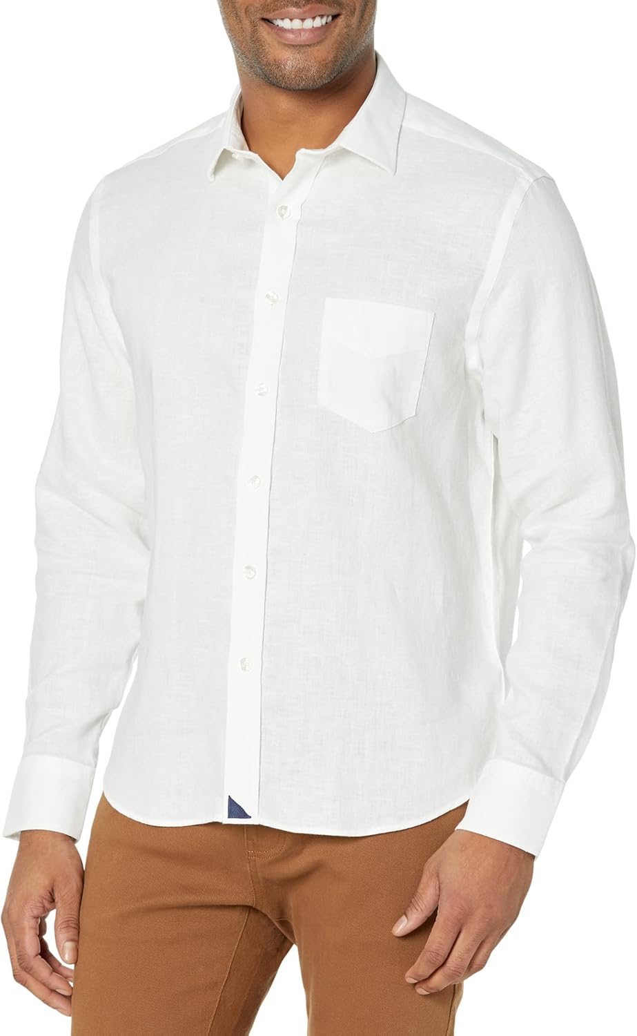 UNTUCKit Long Sleeve Wrinkle Resistant Linen Shirt for Men
