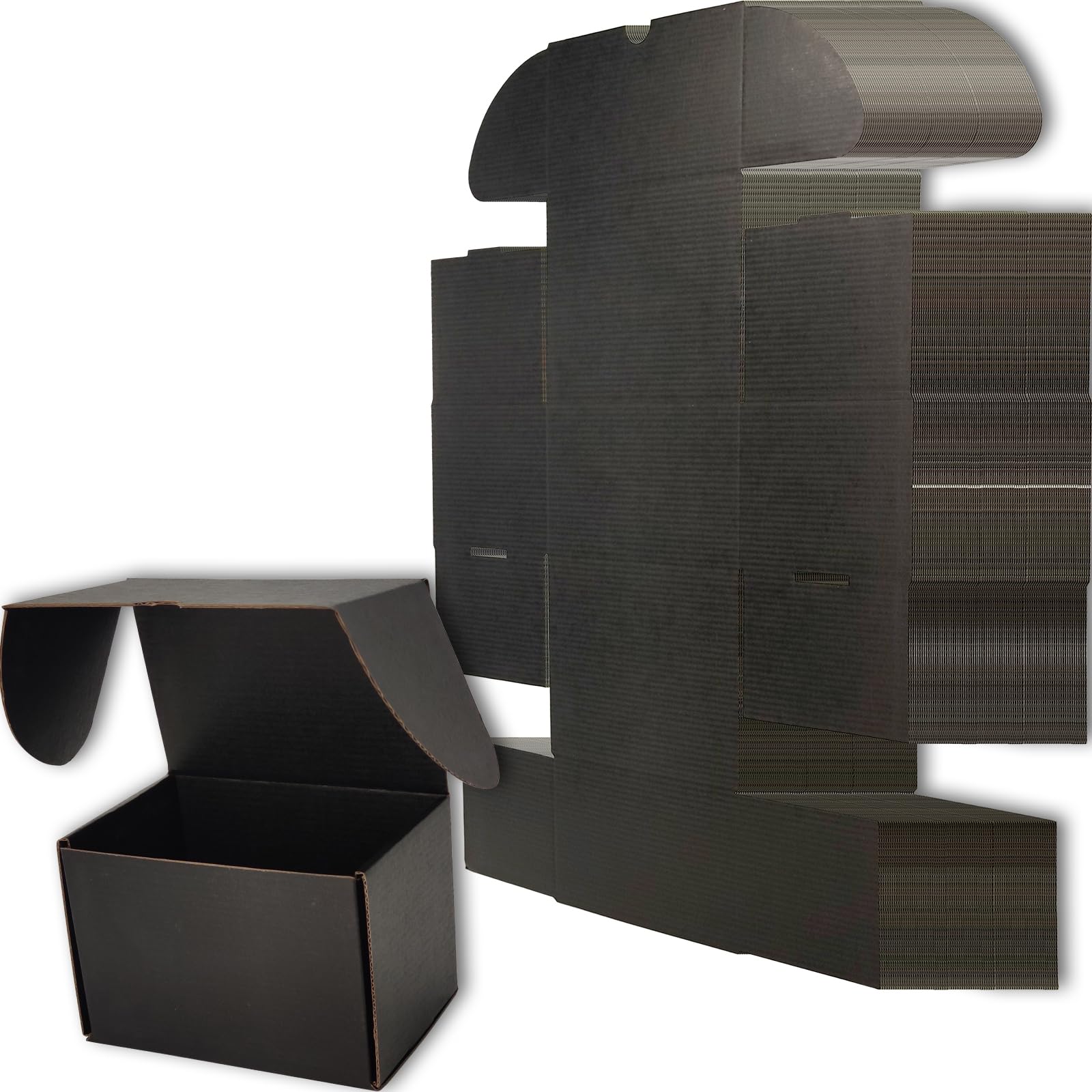 Cenoid Small Postal Boxes, 20x15x15cm Black Postage Parcel Shipping Cardboard Boxes for Posting Shipping Delivery Packaging boxes for Small Business (Pack of 25) โ image 1