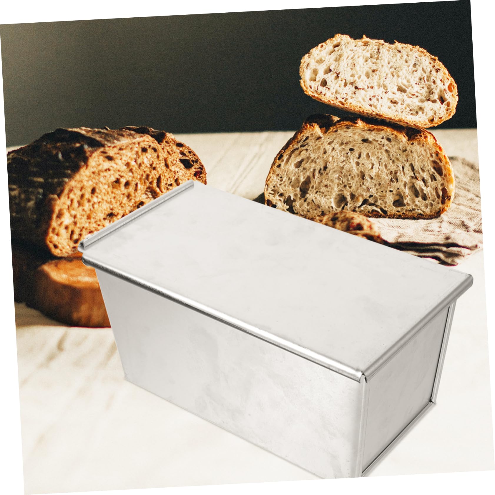 Molde Para Pan De Sándwich Con Tapa 500 g Aluminio Antiadherente Para Hornear Pan Tostado Uso Doméstico Cocina Familiar