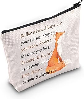 MNIGIU Fox Cosmetic Makeup Bag Fox Lover Gift Be Like A Fox Gift Zipper Travel Toiletry Bag (be Like Fox Bag)