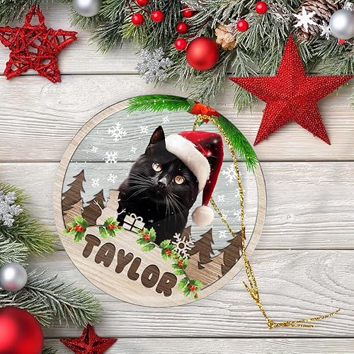 Miniatura 30 de Adorno personalizado de Yorkie para Navidad, adornos personalizados con nombre de mascota, adornos acrílicos para colgar en el árbol de la puerta