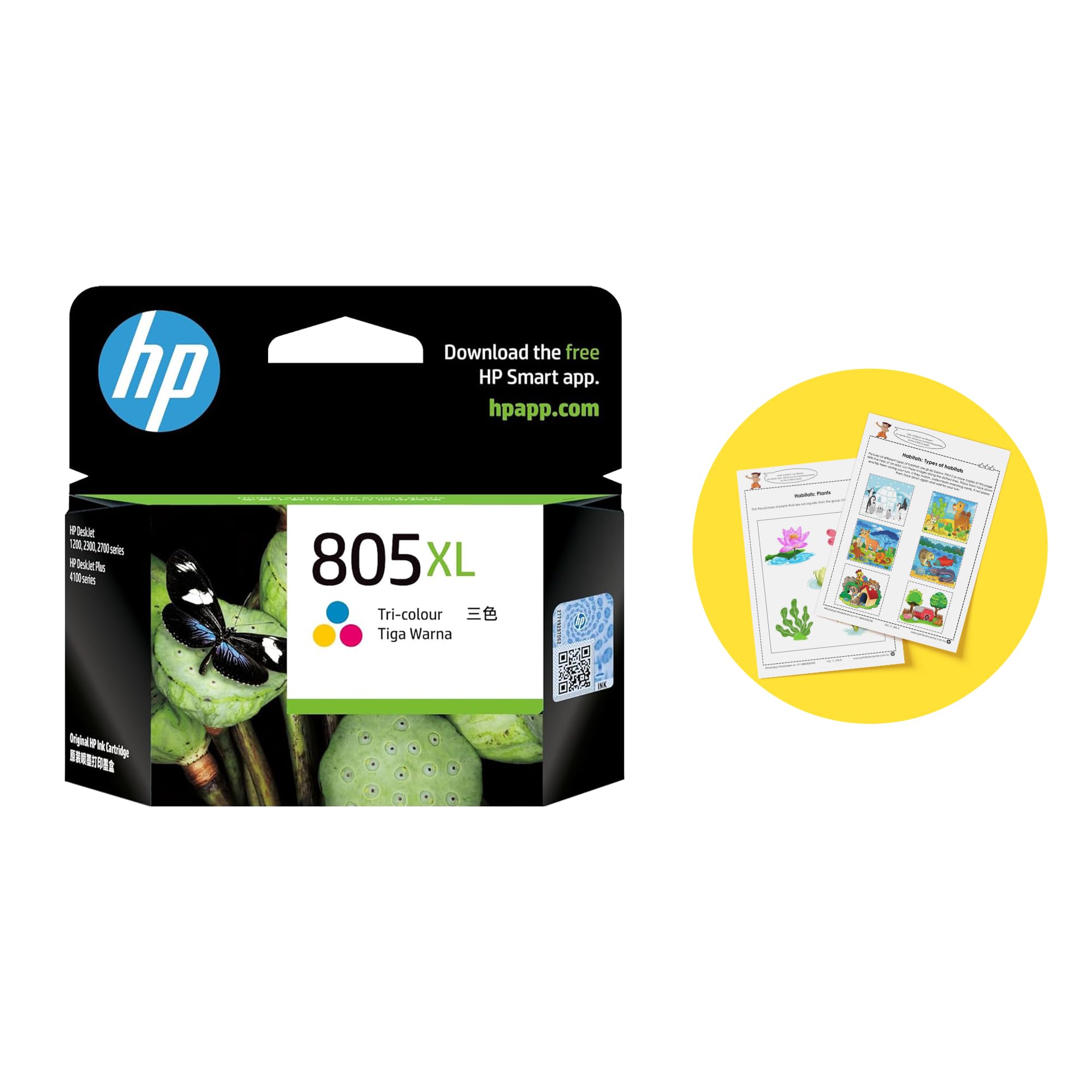 HP 805XL High Yield Tri-Color Original Ink Cartridge