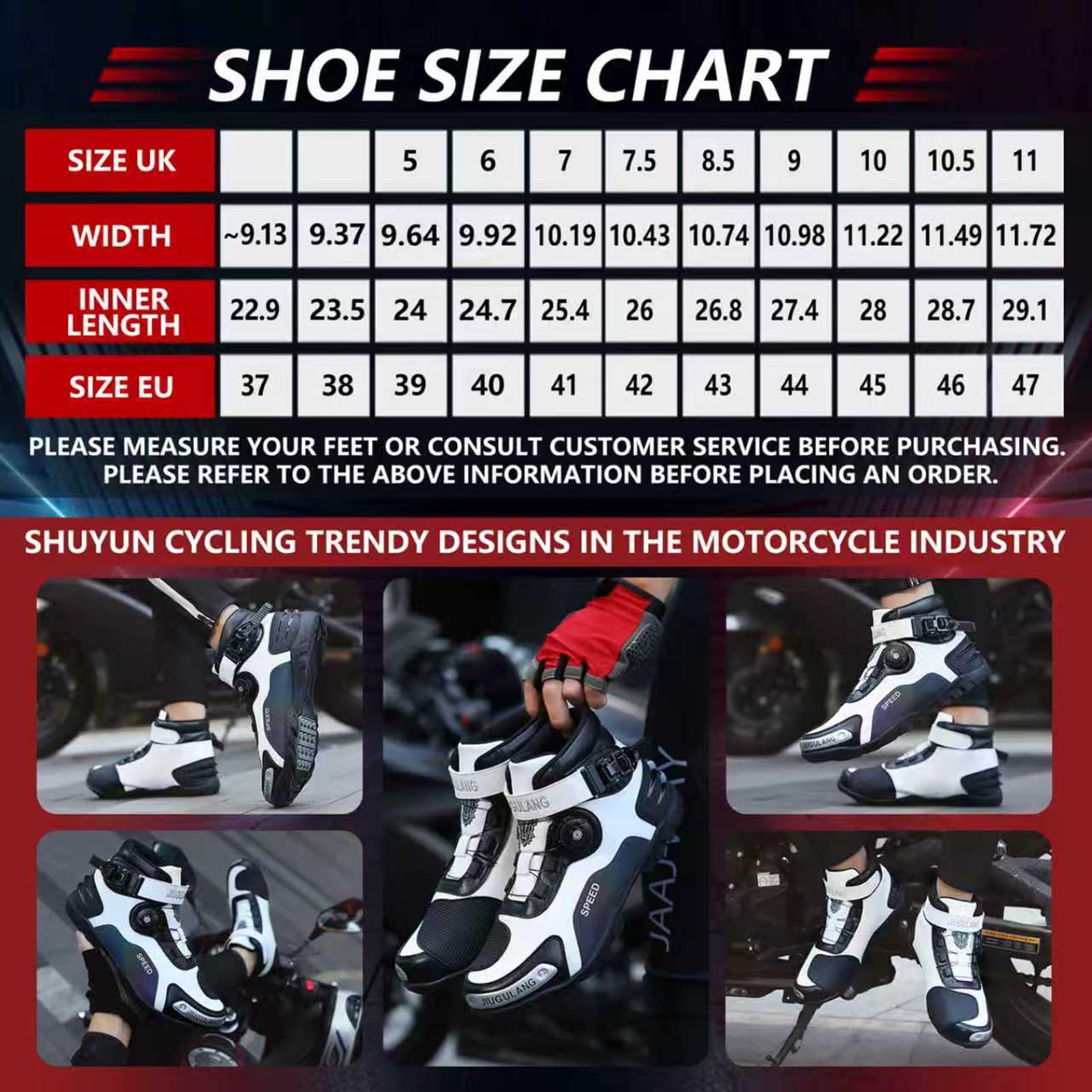 Scarpe Moto Uomo,Traspirante Rinforzate Stivali Motociclista Motocross con Sistema di Chiusura ATOP, Supporto alla Caviglia, Suola Antiscivolo, Impugnatura del Cambio