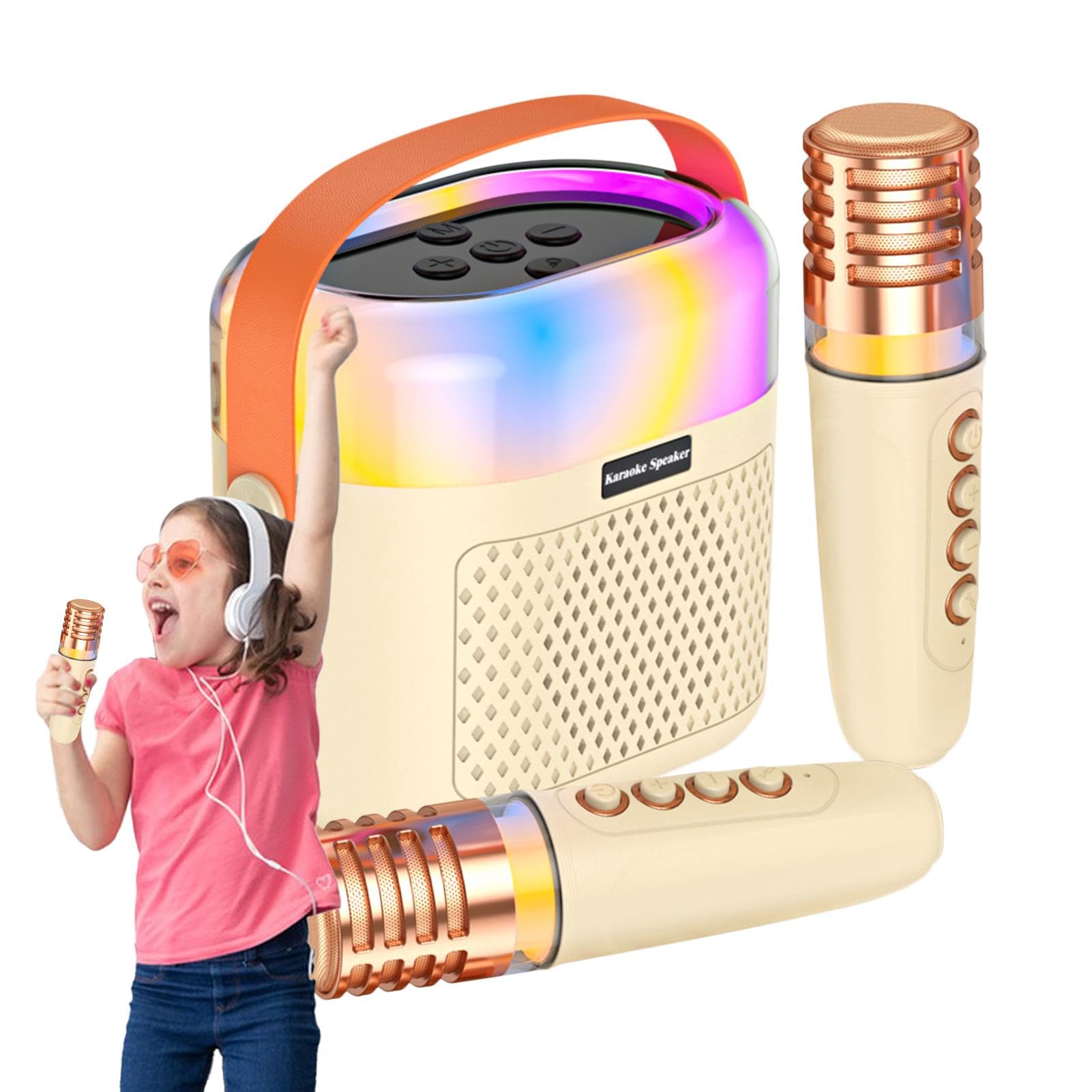 Przeno? maszyna do karaoke, g?o?nik karaoke dla dzieci, bezprzewodowe mikrofony w zestawie, system karaoke z akumulatorem, maszyna do karaoke, g?o?nik karaoke, maszyna do ?piewania dla dzieci