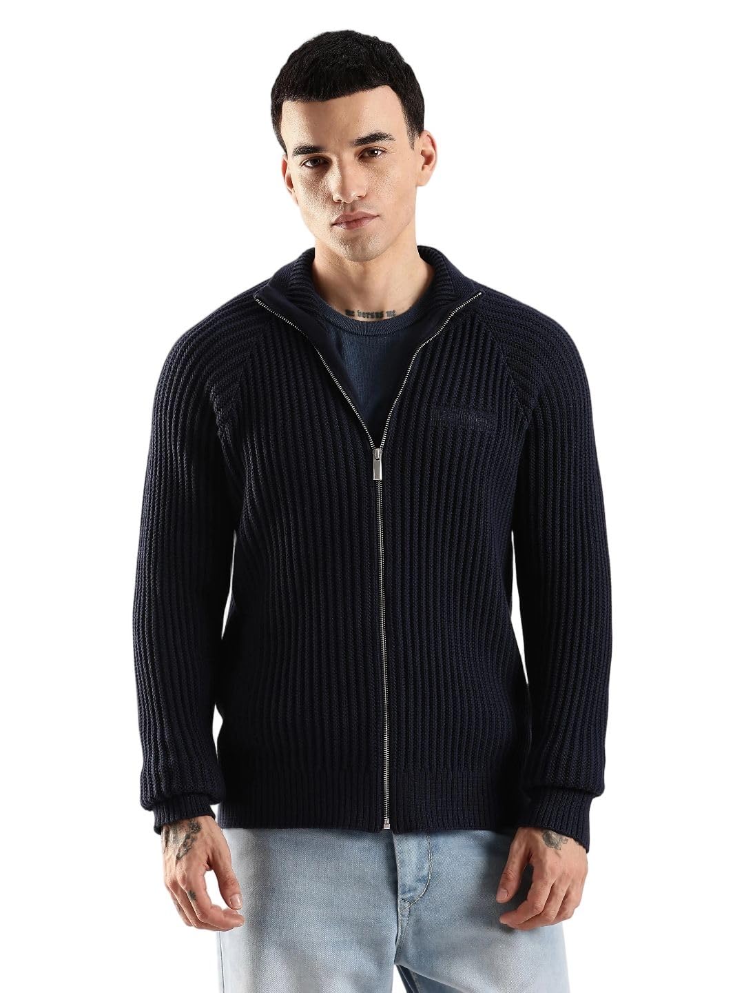 calvin klein jeans Textured Regular fit Cotton Sweater-picture-52