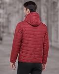 33,000ft Men's Lightweight Packable Insulated Puffer Winter Jacket with Hood, Water-Resistant Down Alternative Puffy Coat