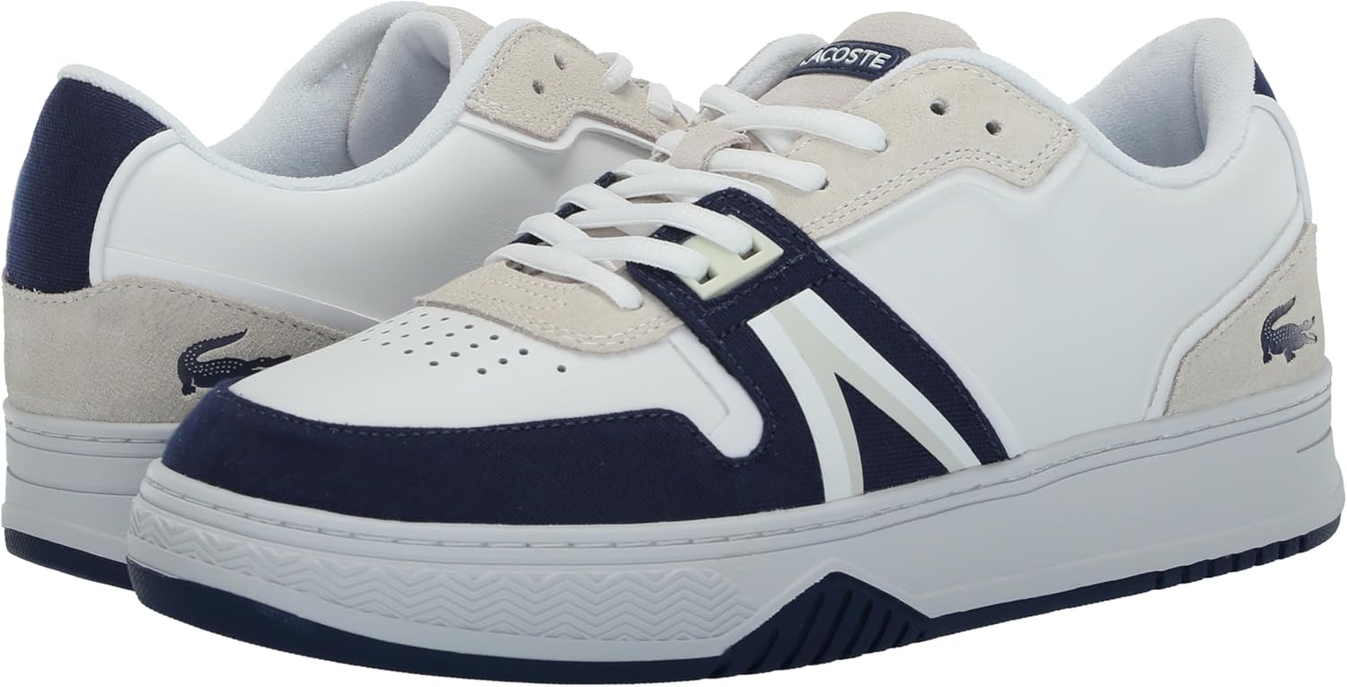 Lacoste Men's L001 Sneaker, White/Navy, 11 - Image 7