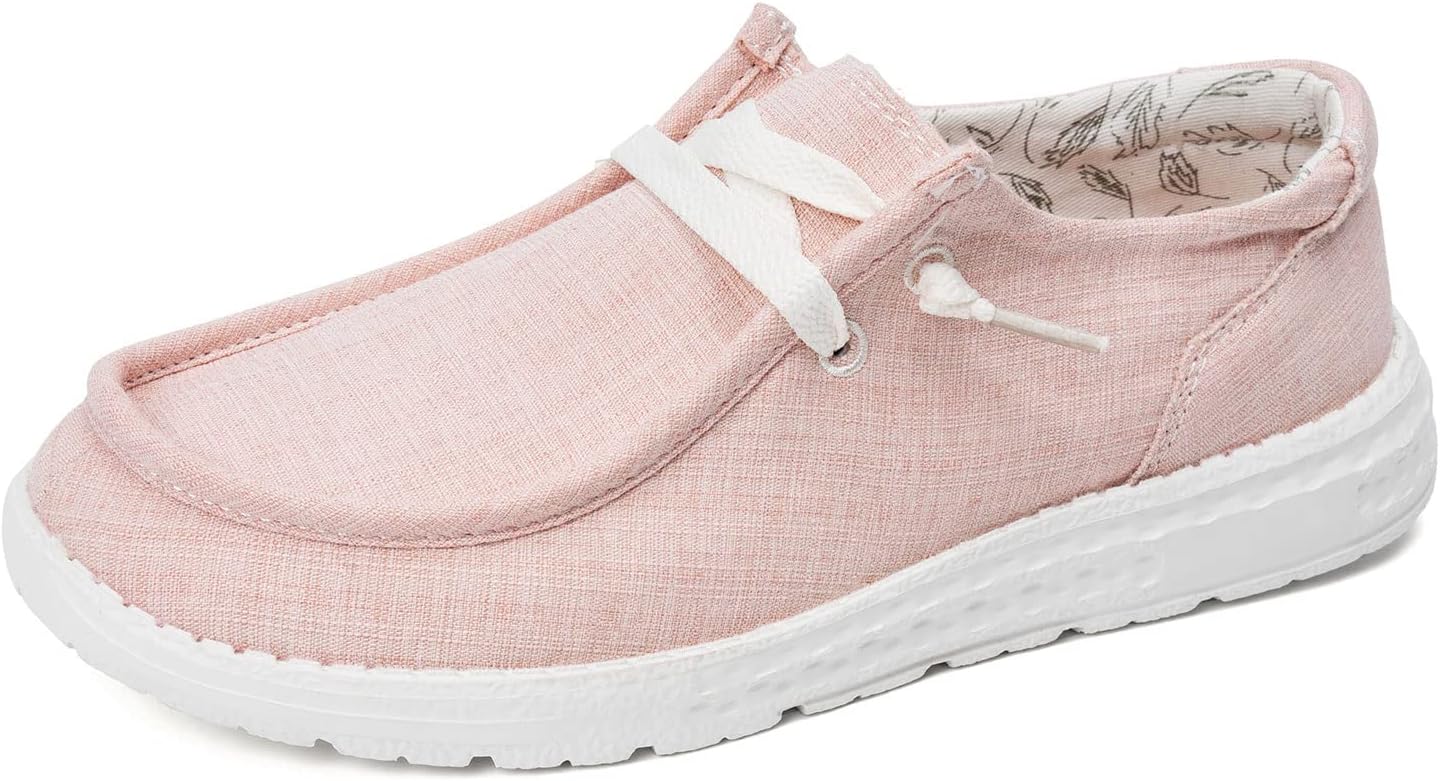 Women's Slip On Loafer Shoes Canvas Low Top Fashion Sneakers Casual Flat Comfortable Walking Shoes