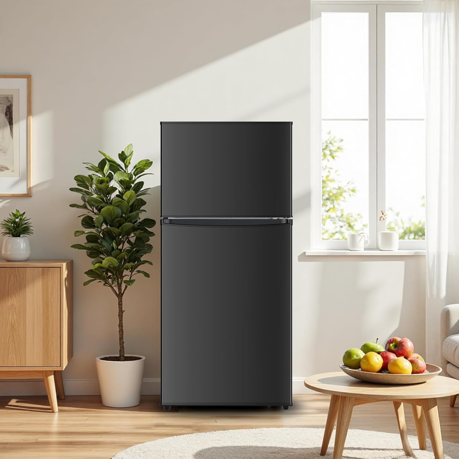 7.0 Cu.Ft Refrigerator with Freezer, 2 Door Apartment Size Fridge with Bottom Freezer, Large Capacity, Refrigerator for Apartment, Kitchen