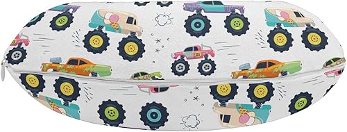 Miniatura 297 de Lunarable Teal Travel Pillow Neck Rest, Aquatic Fauna Theme Hand Drawn Style Various Starfish in Blue Shades, Memory Foam Traveling Accessory for