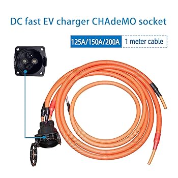 【美品】CHAdeMO 200v充電ケーブル一式 Amazon | 車用充電ソケット ソケットインレット 125A 高速EV充電