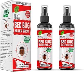 bed bug Killer Spray | Powerfull Herbal bed bug Spray with Instant Action, Long Lasting Protection | Organic Chemical-free bedbug repellent for home (100mlx2)