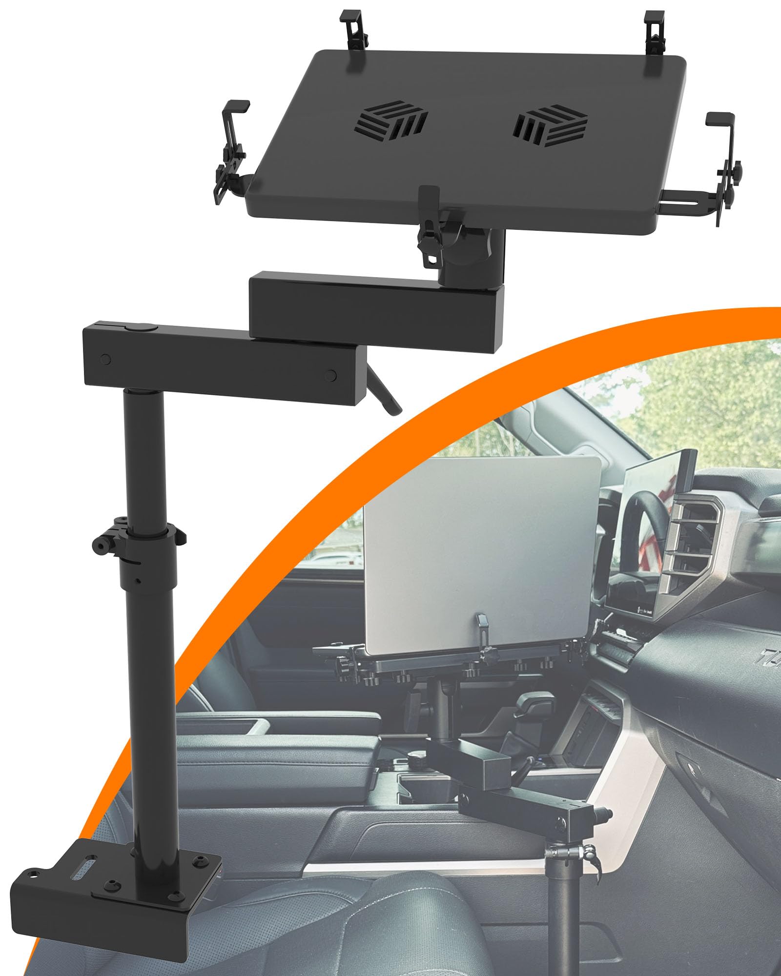 MELIPRONVan Laptop Mount Fit for Ford Transit 2014-2023 150 250 350 Cargo Van Laptop Holder Stand