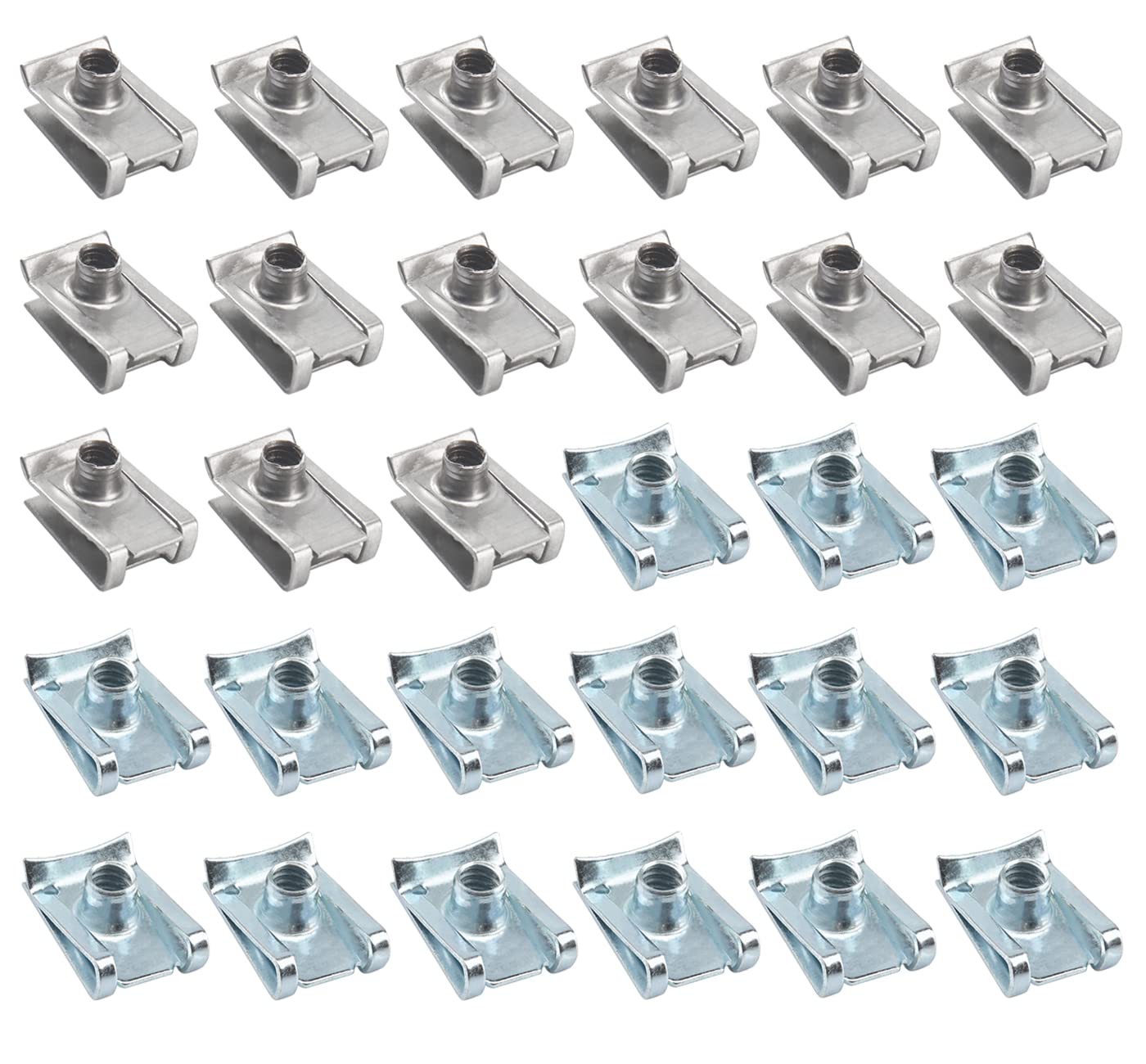 IQIHUI 30PCS M4/M6 UClip Nut UType Fastener Clips,U Nut