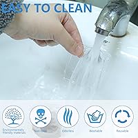 Vista 3 de Eersida 48 piezas de cinta adhesiva transparente de gel adhesivo transparente, lavable, montaje sin rastro, almohadillas adhesivas de gel adhesivo