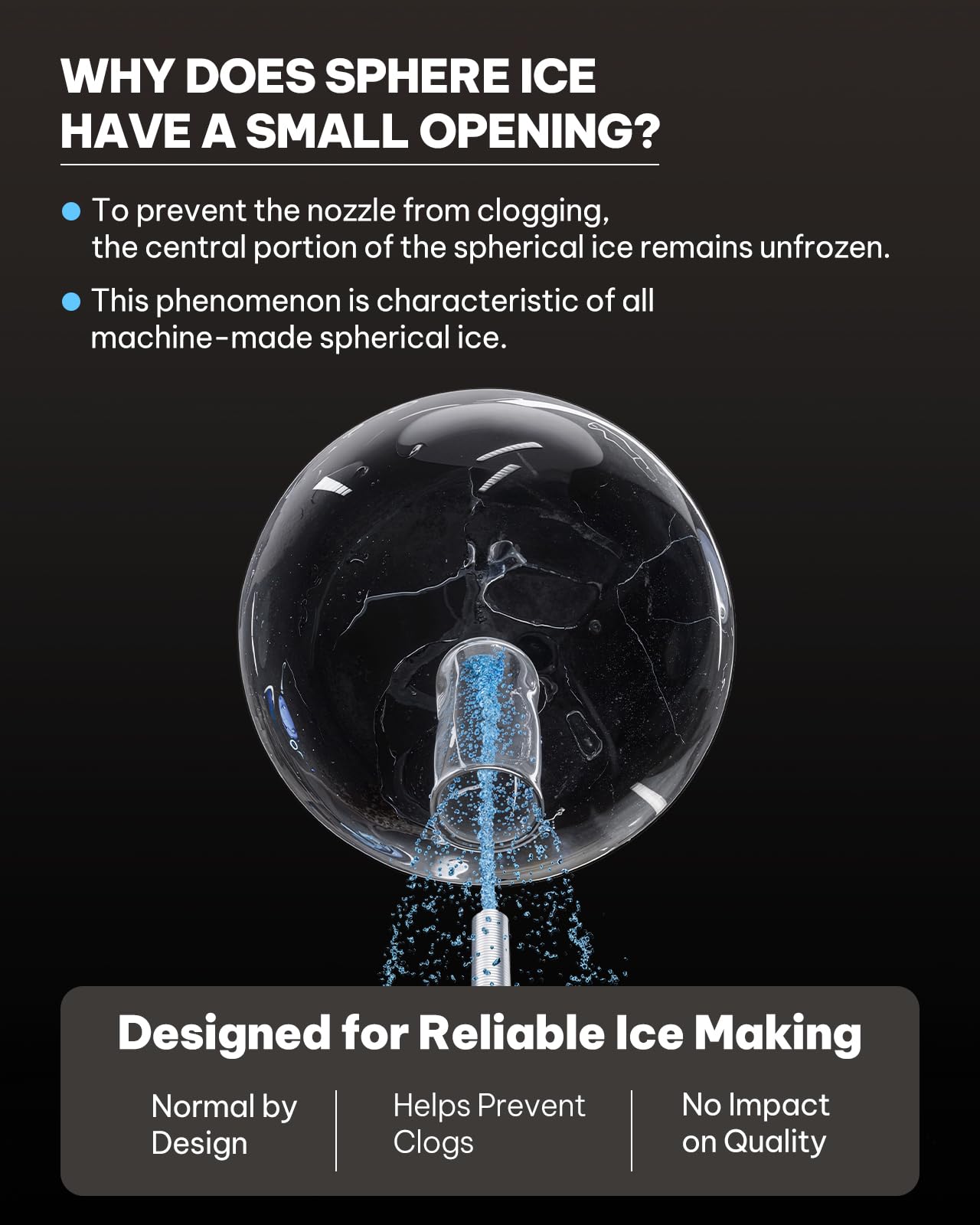 Silonn 2.4″ Sphere Ice Maker, Clear Ice Ball Maker With Slow-Melting, 3 Pcs In 40 Mins, 100 Pcs/Day, Crystal Sphere & Rapid Sphere Technology, Self-Cleaning Ice Maker Countertop Ideal For Whiskey on Fridge.com - View 4