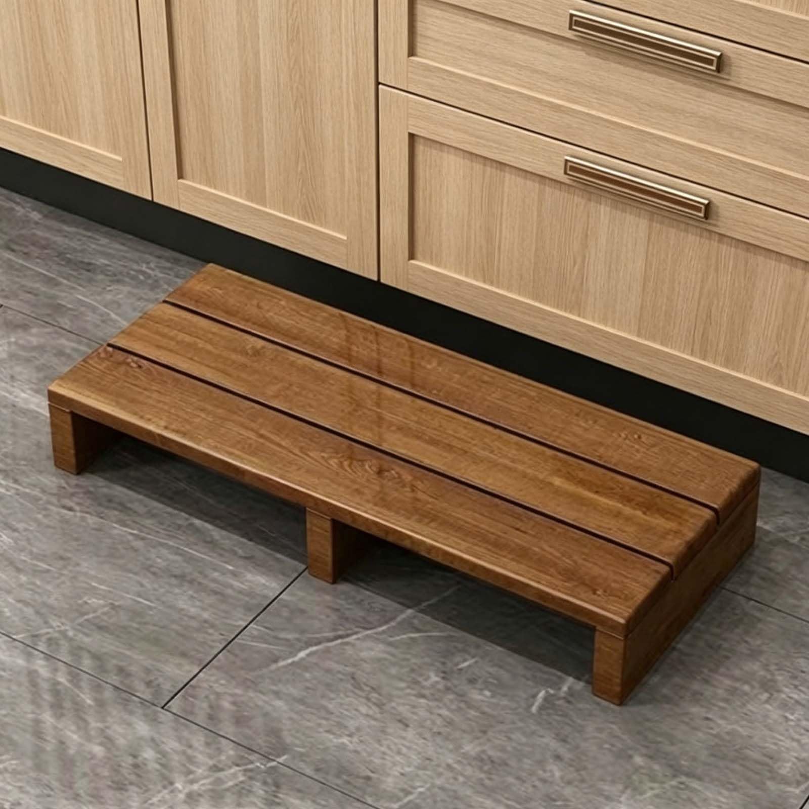 Falenia Wooden Step Stool,Non-Slip Outdoor Half Step, for High Beds Solid Wooden Mobility,for Deck Bathroom Garages,Anti-tipping,Mobility Stepping Stools,No Assembly Required.