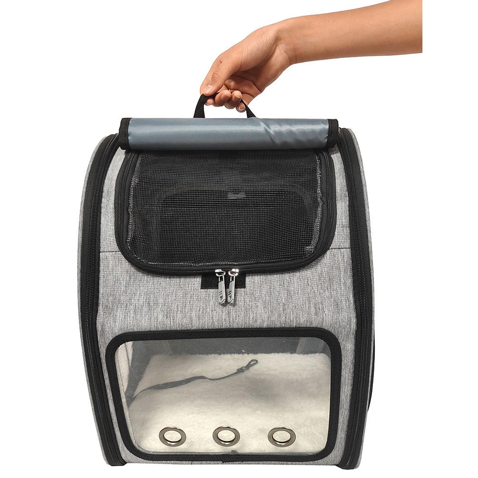 Mochila de viaje resistente para mascotas con vista panorámica y correas ajustables para gatos, perros pequeños, excursiones al aire libre, mochila para mascotas
