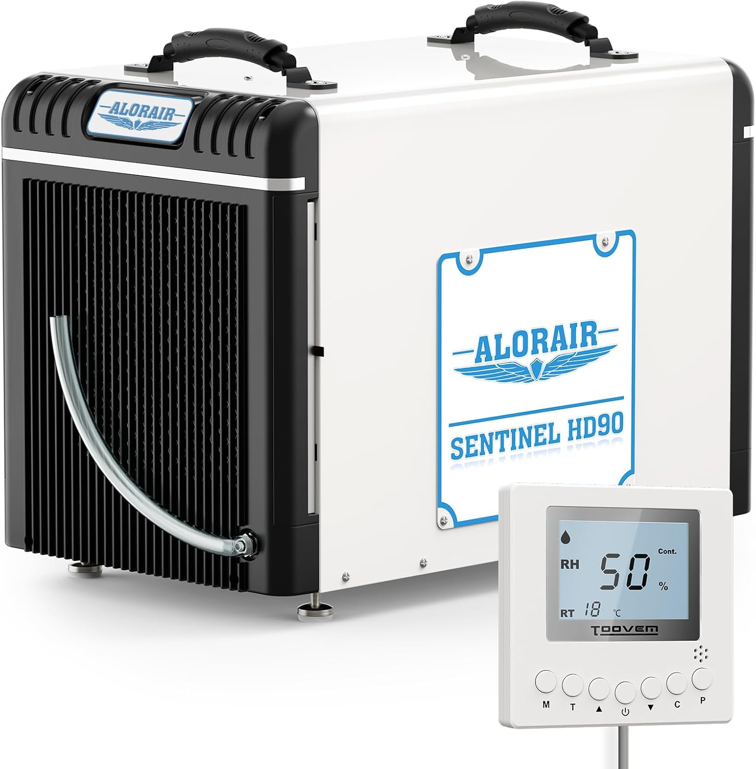 ALORAIR Sentinel HD90 Crawlspace Dehumidifier Bundle with Remote Controller, Auto Defrost Commercial Crawl Space Dehumidifier for Basement
