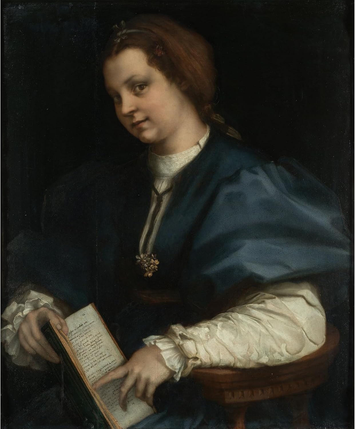 ArtDirect Lady with a book of Petrarch's rhyme (1528) Unframed Art Print Giclee Poster by Andrea del Sarto - Ready for Framing with Customization Sizes 8x10, 11x13, 16x19, 24x29, 36x44 and 48x58 inches