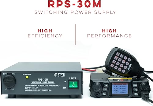 Miniatura 5 de BTECH RPS-30M Fuente de alimentación de banco regulada compacta de 30 amperios - Convertidor de CA a CC de 13.8 V con terminales de tornillo y