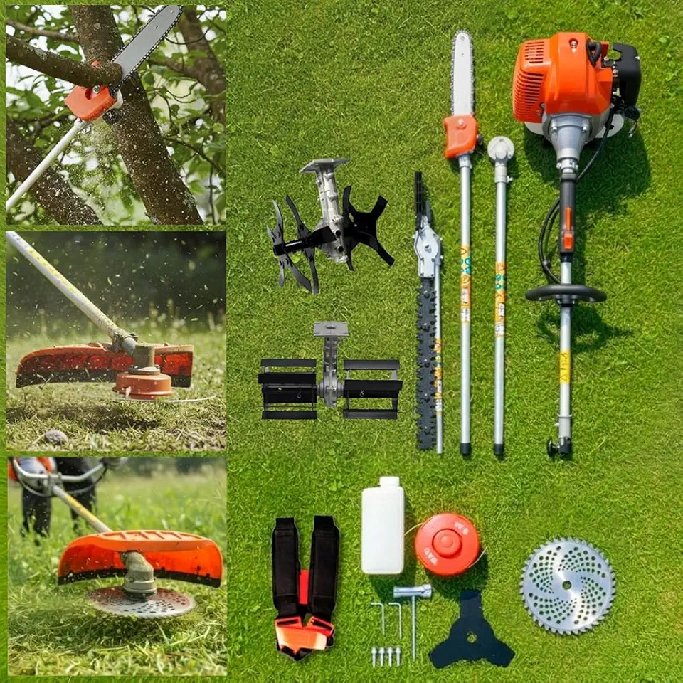 Roçadeira Multifuncional 2t 65cc 3.2hp A Gasolina Nakasaki Enxada Rotativa Arador Cultivador