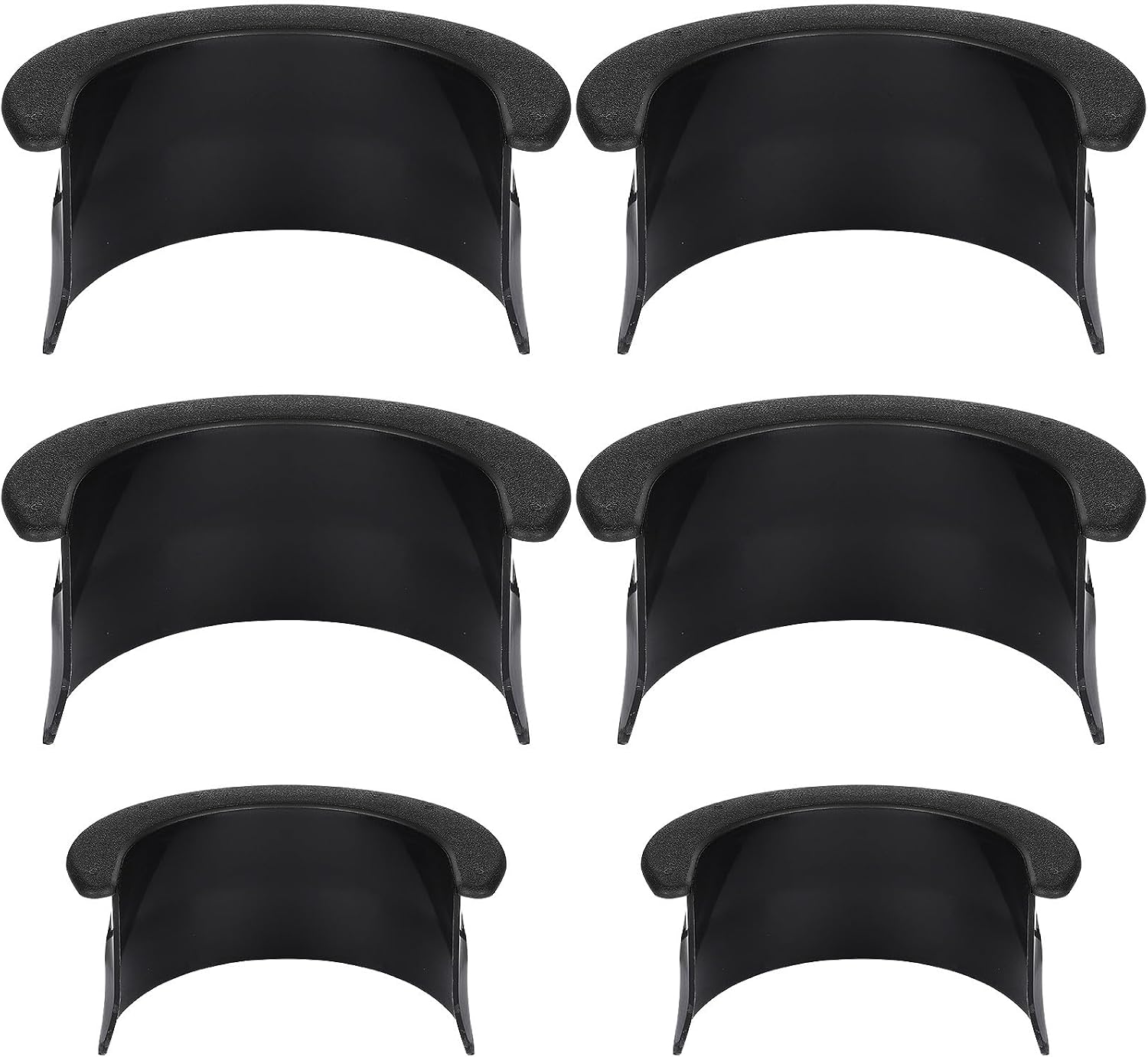 Garneck Pool Table Pocket Liners Set: 6pcs Billiard Pocket Replacement Frame Pool Table Accessories for Bar Recreational Plastic Black 4 Corner 2 Side Easy Installation