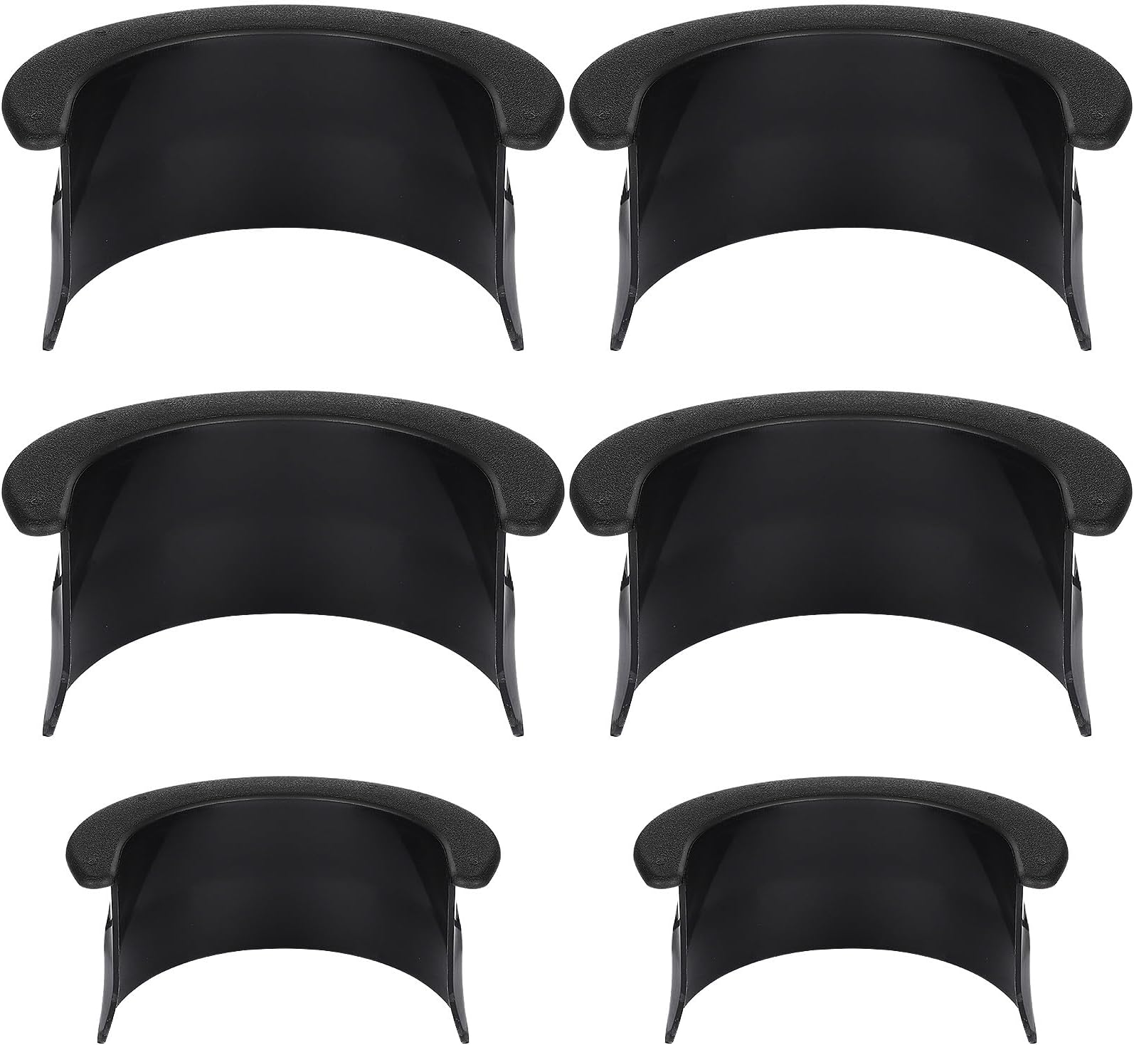 6pcs Plastic Pocket Liner for Pool Table, Billiard Table Pocket Liners Replacement for Home Bar Use, Black